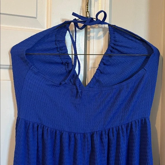 Blue Halter Jumpsuit - Picture 4 of 4